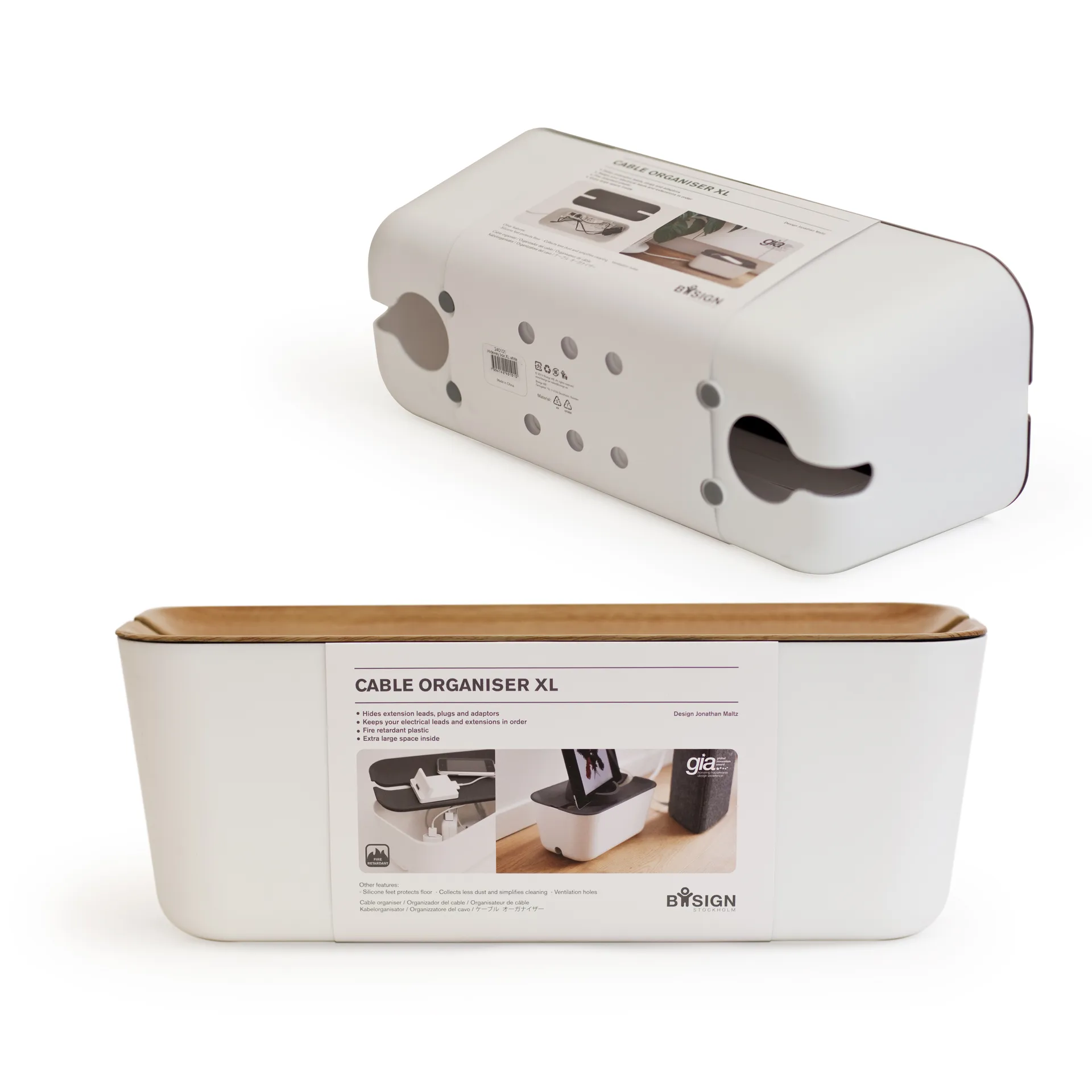 Kabelorganisator XL, trætryk Bosign