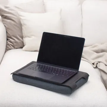 Knæbakke Laptray anti-slip 43x23 cm - Sort piletræ-grå - Bosign