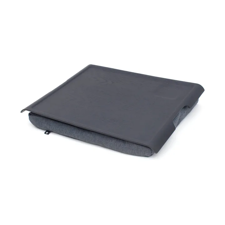 Knæbakke Laptray anti-slip 46x38 cm - Sort piltræ-grå - Bosign