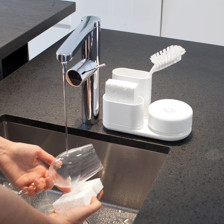 Pumpe til opvaskemiddel med opbevaringsstativ large, Hvid Bosign