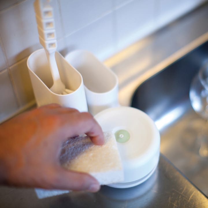 Pumpe til opvaskemiddel med opbevaringsstativ large, Hvid Bosign