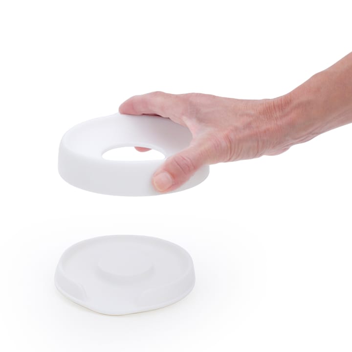 Sæbeskål med skjult afløbstud silikone medium, Hvid Bosign