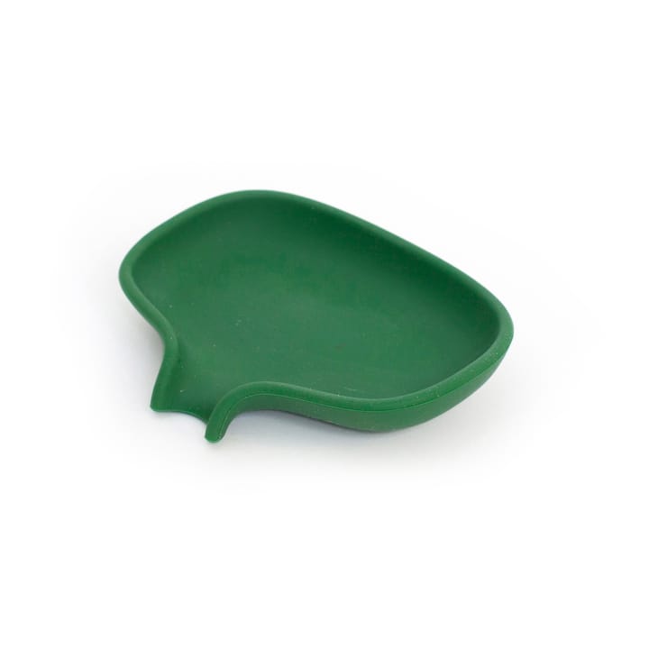 Sæbeskål med skjult afløbstud silikone small 8,5x10,8 - Mørkegrøn - Bosign
