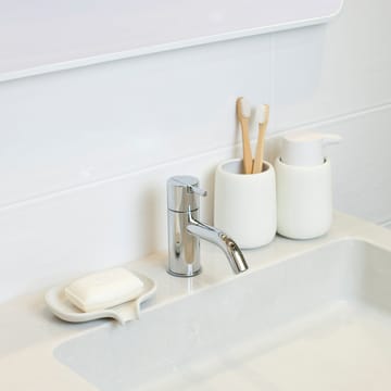 Soap Saver Flow sæbeskål med afløbsstuds beton - Hvid - Bosign