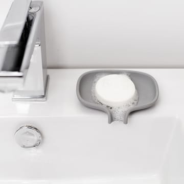 Soap Saver Flow sæbeskål med afløbstud small - Grå - Bosign
