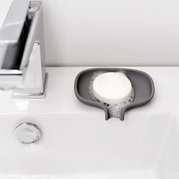Soap Saver Flow sæbeskål med afløbstud small - Grafitgrå - Bosign