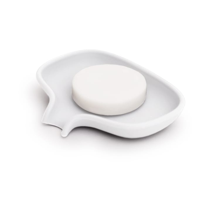 Soap Saver Flow sæbeskål med afløbstud small, Hvid Bosign