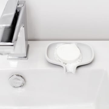 Soap Saver Flow sæbeskål med afløbstud small - Hvid - Bosign