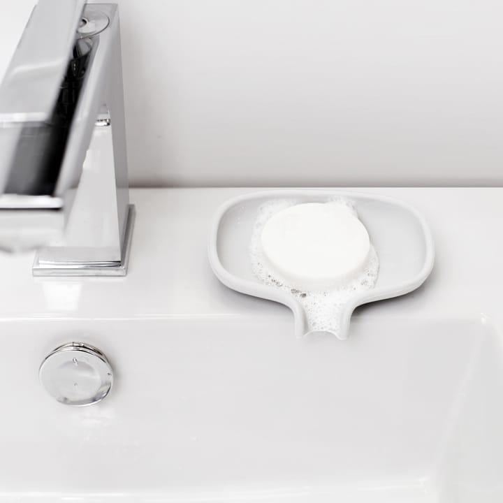 Soap Saver Flow sæbeskål med afløbstud small, Hvid Bosign