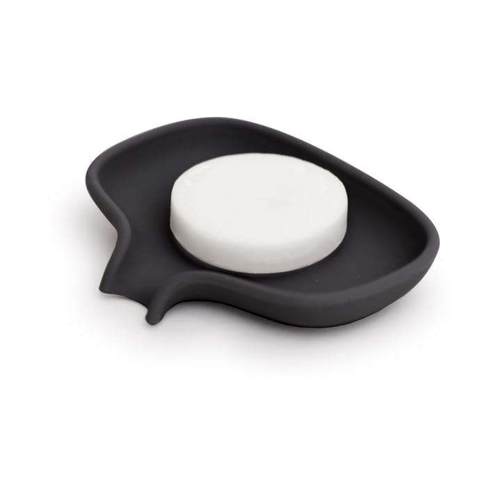 Soap Saver Flow sæbeskål med afløbstud small, Sort Bosign