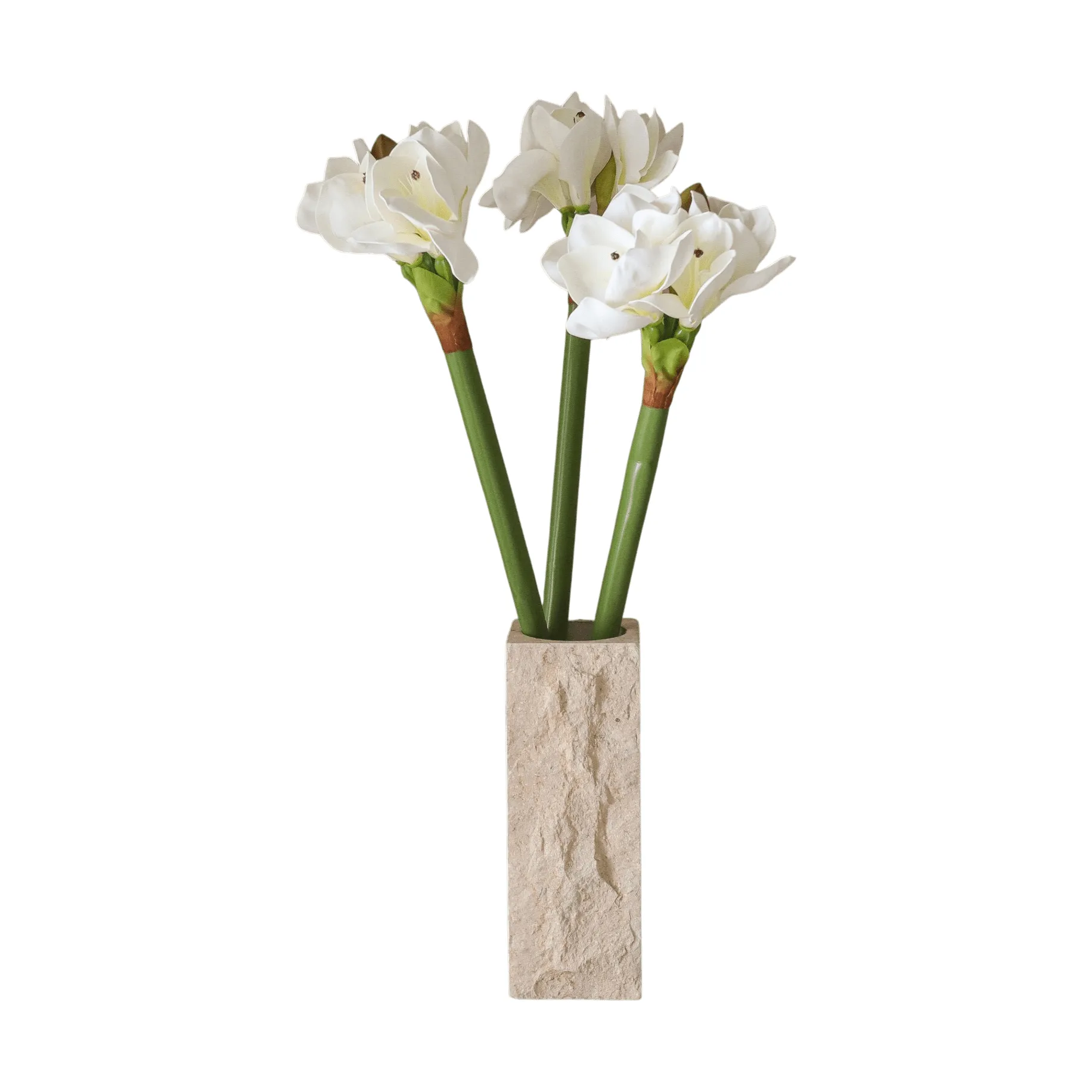 Amaryllis kunstig buket, Hvid, 73 cm Botané
