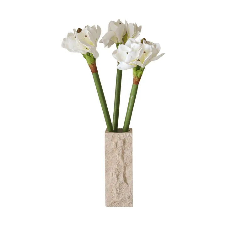 Amaryllis kunstig buket - Hvid, 73 cm - Botané