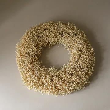 Brudslöja Wreath blomsterkrans - Yellow, Ø40 cm - Botané