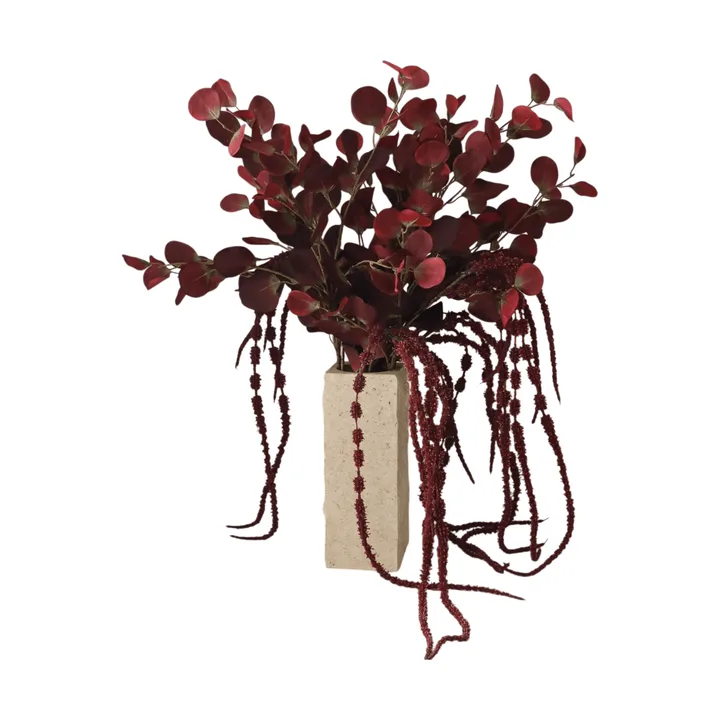 Burgundy veil kunstig buket - Eukalyptus, amarant, 84 cm - Botané