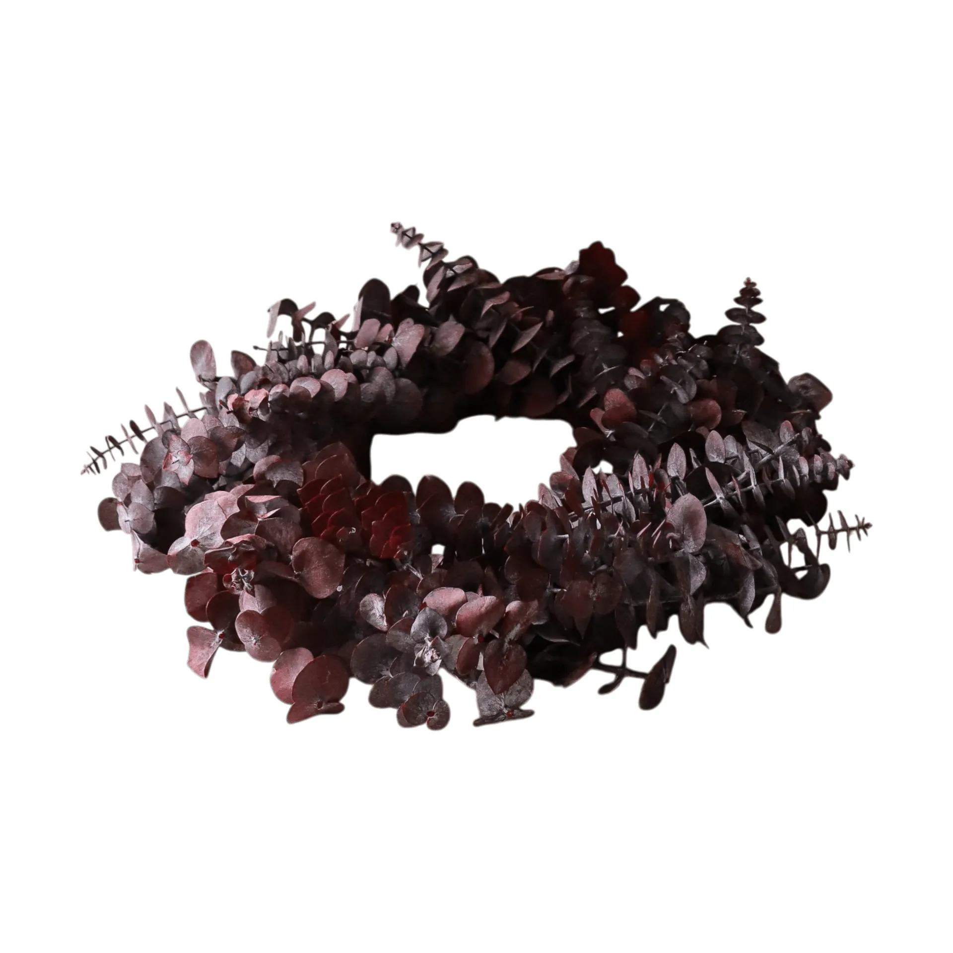 Eucalyptus Wreath krans, Mørkerød, Ø40 cm Botané