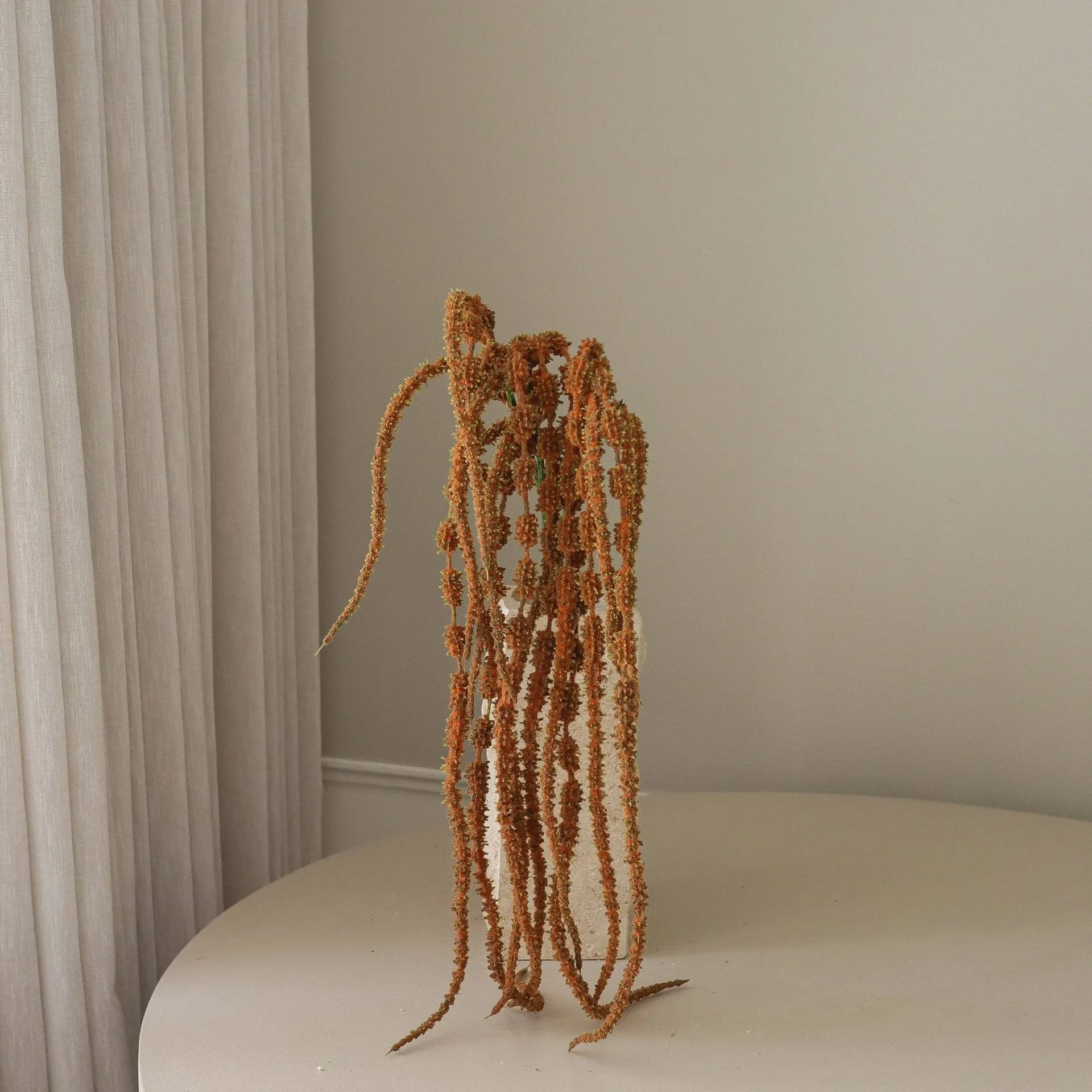 Hængeamarant kunstig blomst, Brun, 112 cm Botané