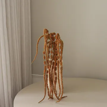 Hængeamarant kunstig blomst - Brun, 112 cm - Botané