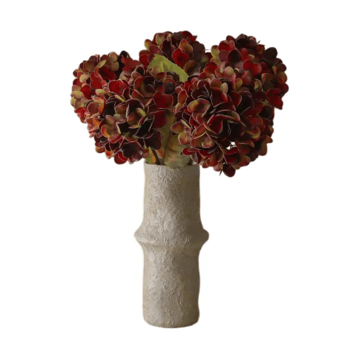 Hortensia kunstig buket - Deep burgundy, 60 cm, 6 stk. - Botané