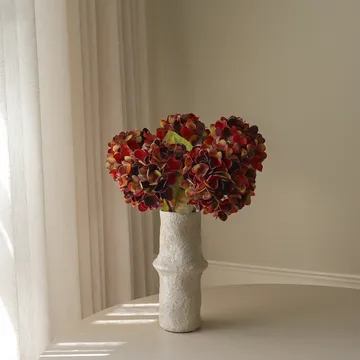 Hortensia kunstig buket - Deep burgundy, 60 cm, 6 stk. - Botané