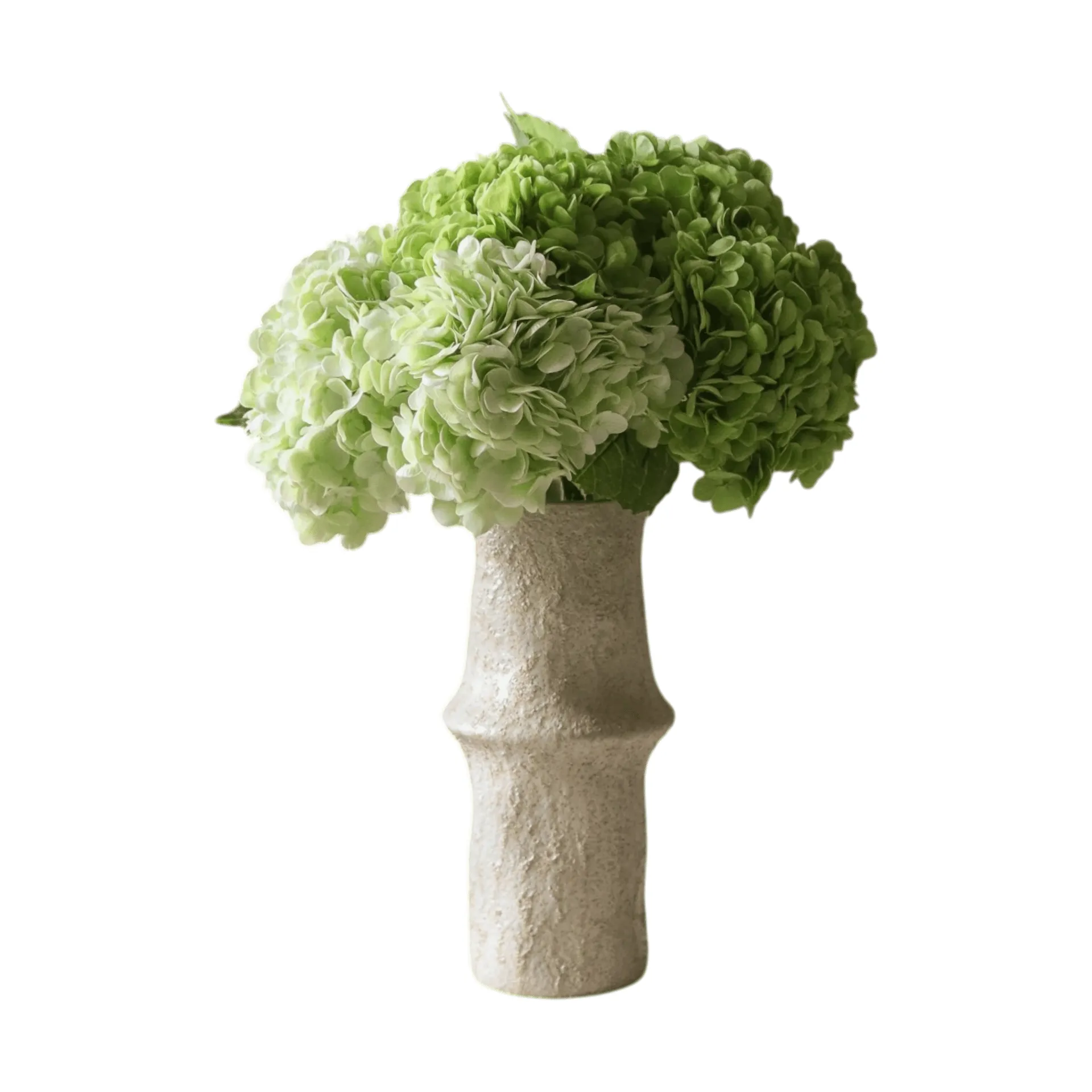 Hortensia kunstig buket, Grøn, 7 stk Botané
