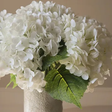 Hortensia kunstig buket - Hvid, 7 stk - Botané