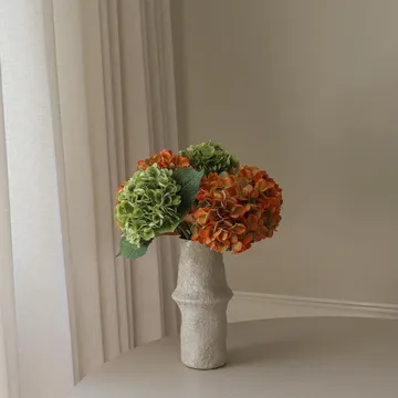 Hortensia kunstig buket - Kobber, 60 cm, 7 stk. - Botané