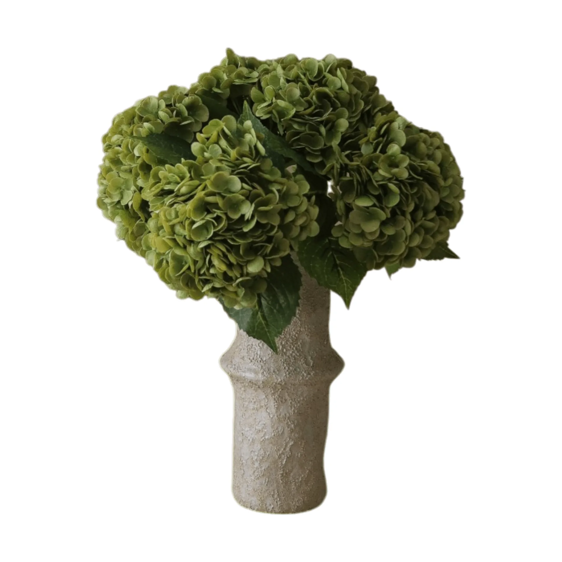 Hortensia kunstig buket, Mosgrøn, 51 cm, 6 stk. Botané