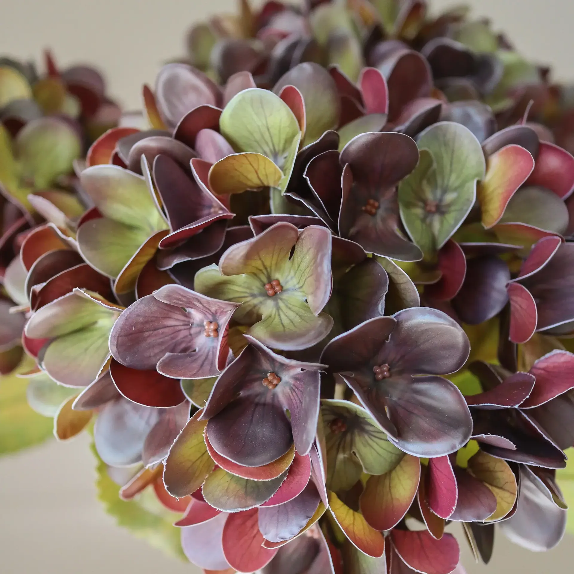 Hortensia kunstig buket, Muted purple, 60 cm, 6 stk Botané