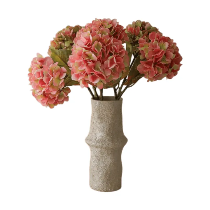 Hortensia kunstig buket - Soft pink, 60 cm, 5 stk. - Botané