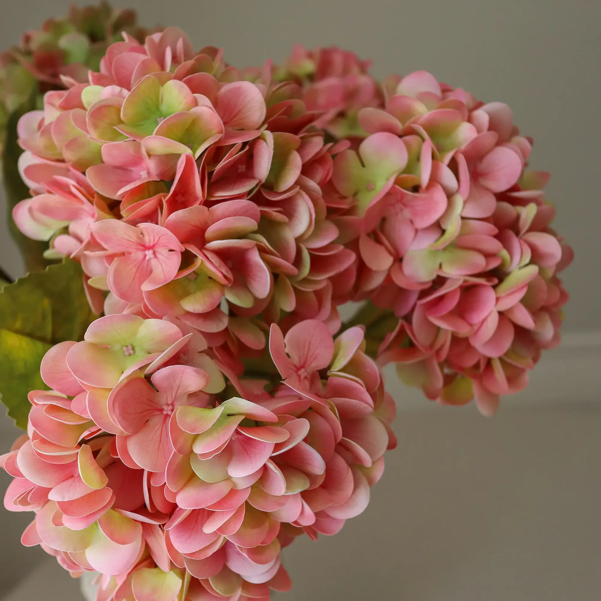 Hortensia kunstig buket, Soft pink, 60 cm, 5 stk. Botané