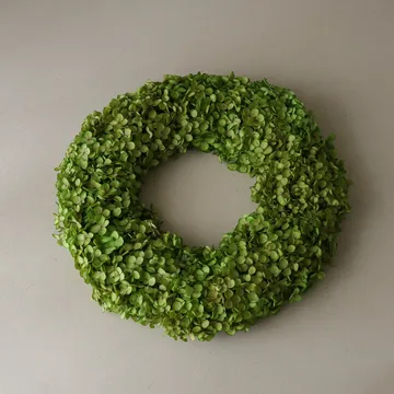Hortensia Wreath blomsterkrans - Lysegrøn, Ø40 cm - Botané