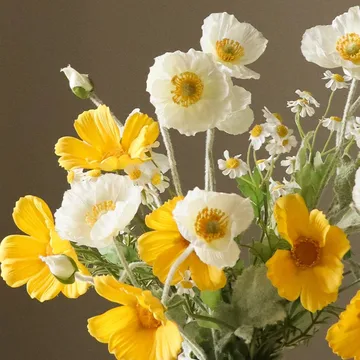 Le Natural kunstig buket - Præstegårdsnælde-bellis 7 stk - Botané