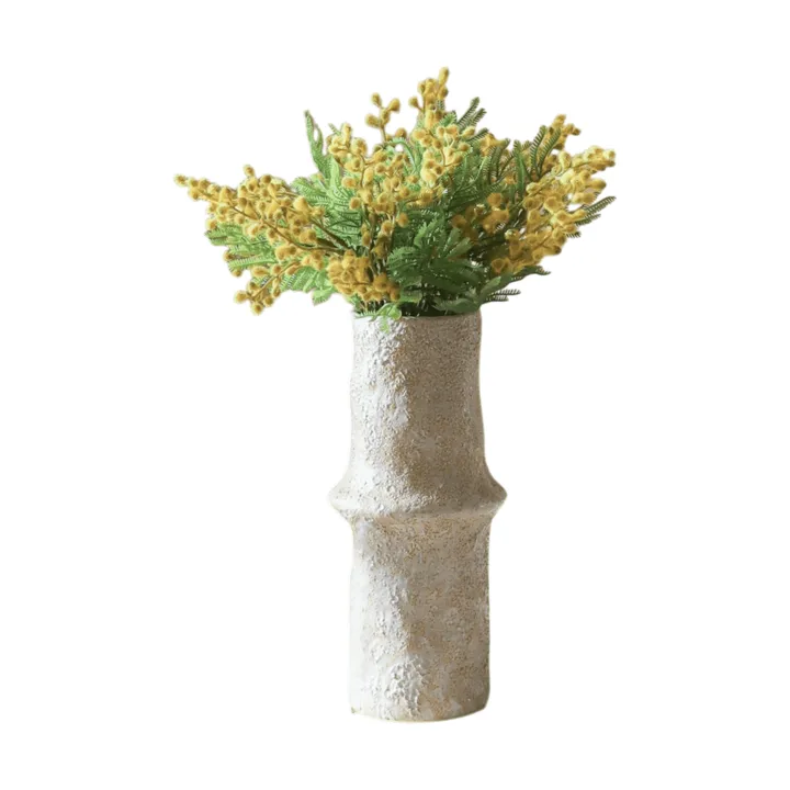 Mimosa kunstig buket - Mini, gul 10 stk - Botané