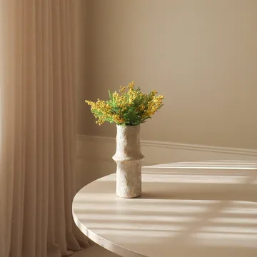 Mimosa kunstig buket - Mini, gul 10 stk - Botané