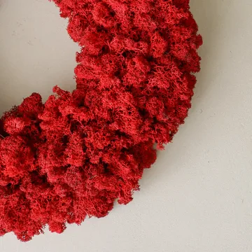 Moss Wreath mossekrans - Red, Ø40 cm - Botané