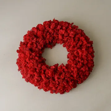 Moss Wreath mossekrans - Red, Ø40 cm - Botané