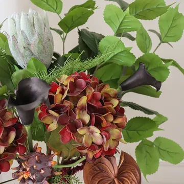 Noir Botanica kunstig buket - Hortensia-kalla-anthurium 112 cm, 15 stk - Botané