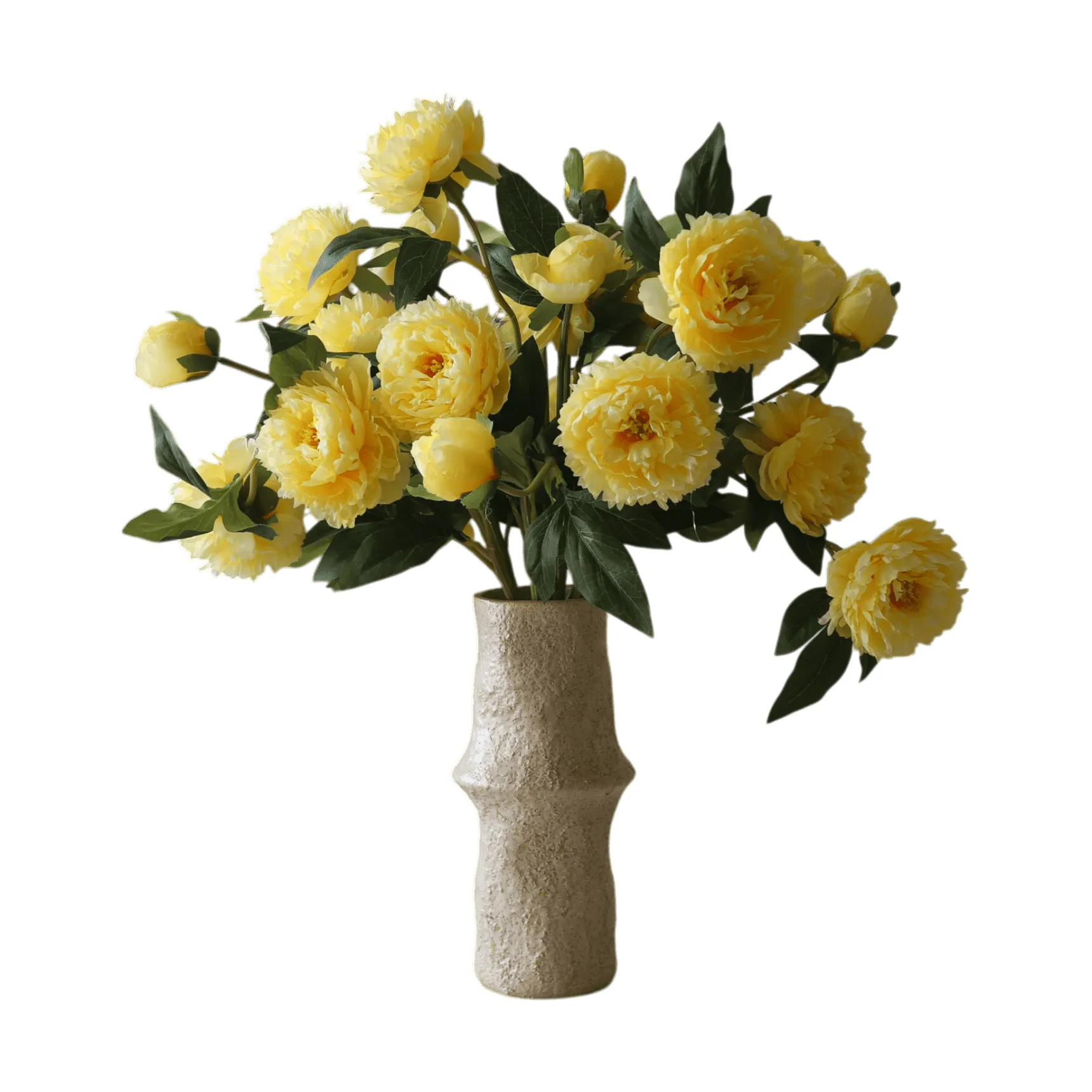 Pioner kunstig buket, Large, gul 7 stk Botané