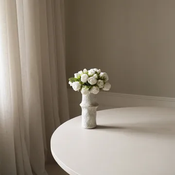 Roser kunstig buket - Mini, hvid 10 stk - Botané