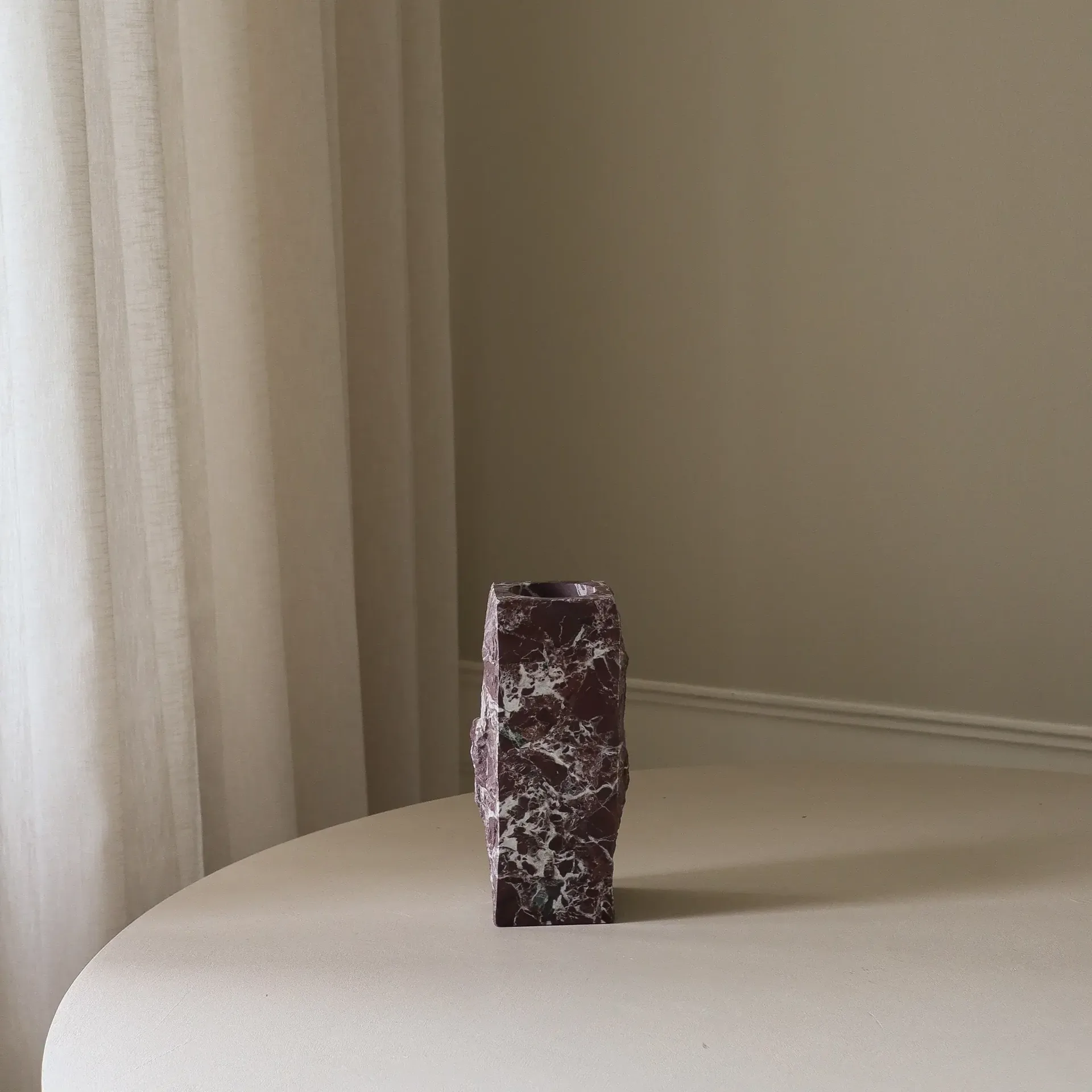 Rosso Levanto Edge marmorvase, Small, 25 cm Botané
