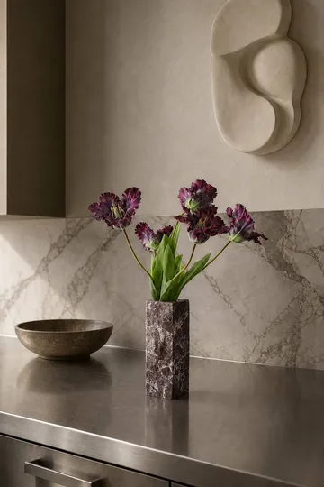 Rosso Levanto Edge marmorvase - Small, 25 cm - Botané