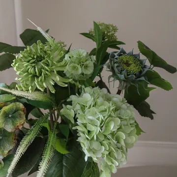 Sage Garden kunstig buket - Hortensia-halvkaktusdahlia 112 cm, 10 stk. - Botané