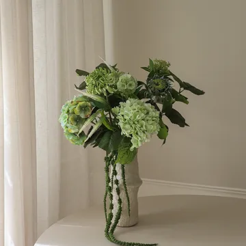Sage Garden kunstig buket - Hortensia-halvkaktusdahlia 112 cm, 10 stk. - Botané