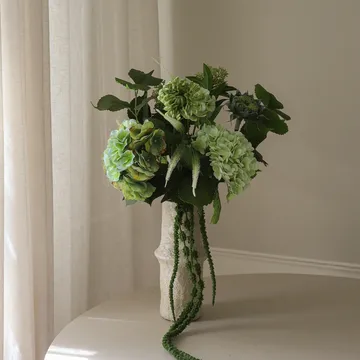 Sage Garden kunstig buket - Hortensia-halvkaktusdahlia 112 cm, 10 stk. - Botané