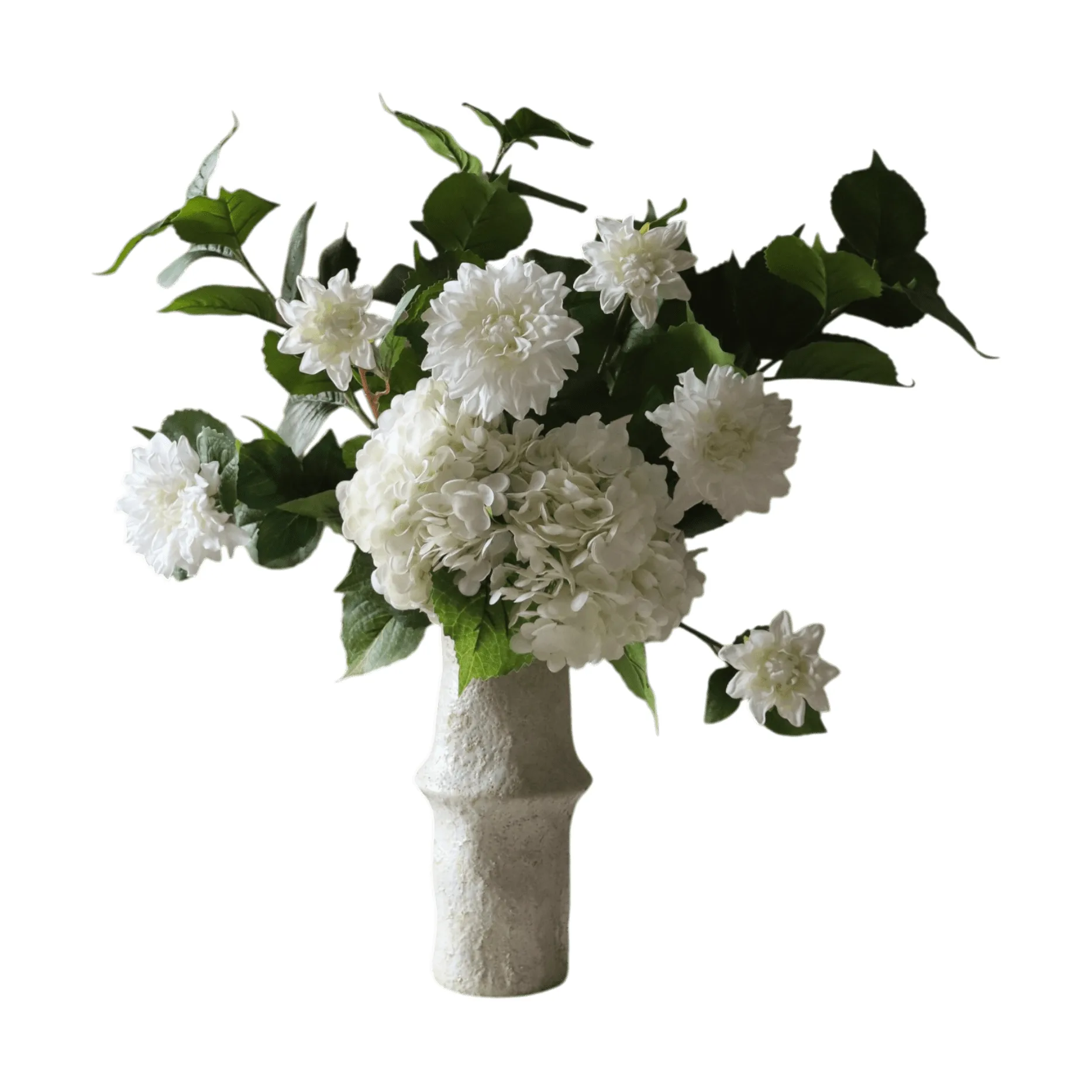 Soft Serve kunstig buket, Hortensia-dahlia, 8 stk Botané