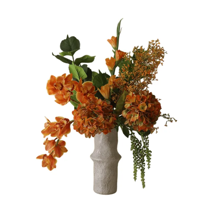 The Orangery kunstig buket - Cymbidiumorkidé-gladiolus-hortensia, 85 cm, 10 stk - Botané
