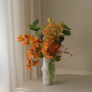 The Orangery kunstig buket - Cymbidiumorkidé-gladiolus-hortensia, 85 cm, 10 stk - Botané