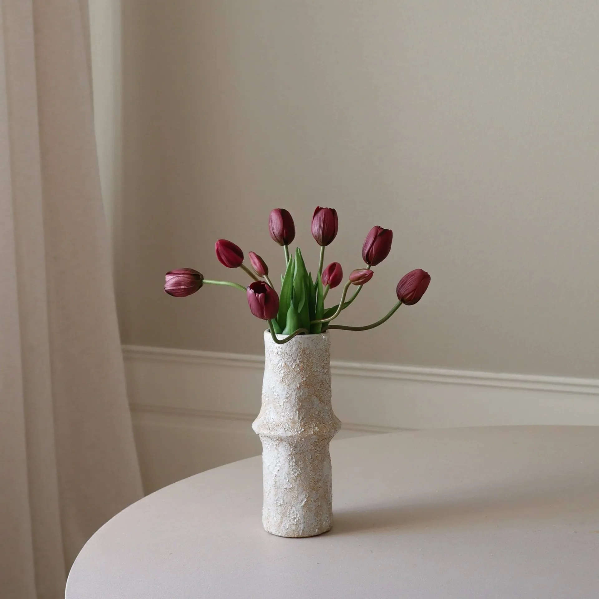 Tulipaner kunstig buket, Lilla, 10 stk Botané