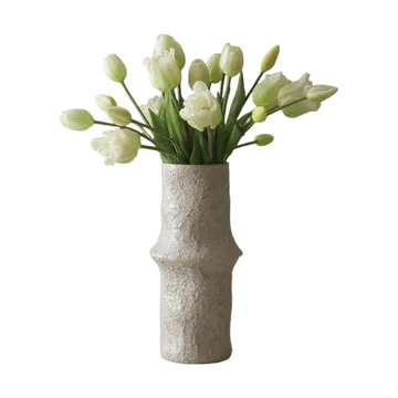 Tulipaner mixet kunstig buket - Hvid, 20 stk - Botané