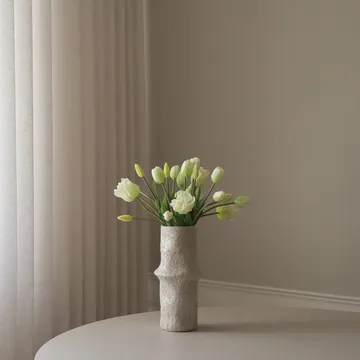 Tulipaner mixet kunstig buket - Hvid, 20 stk - Botané
